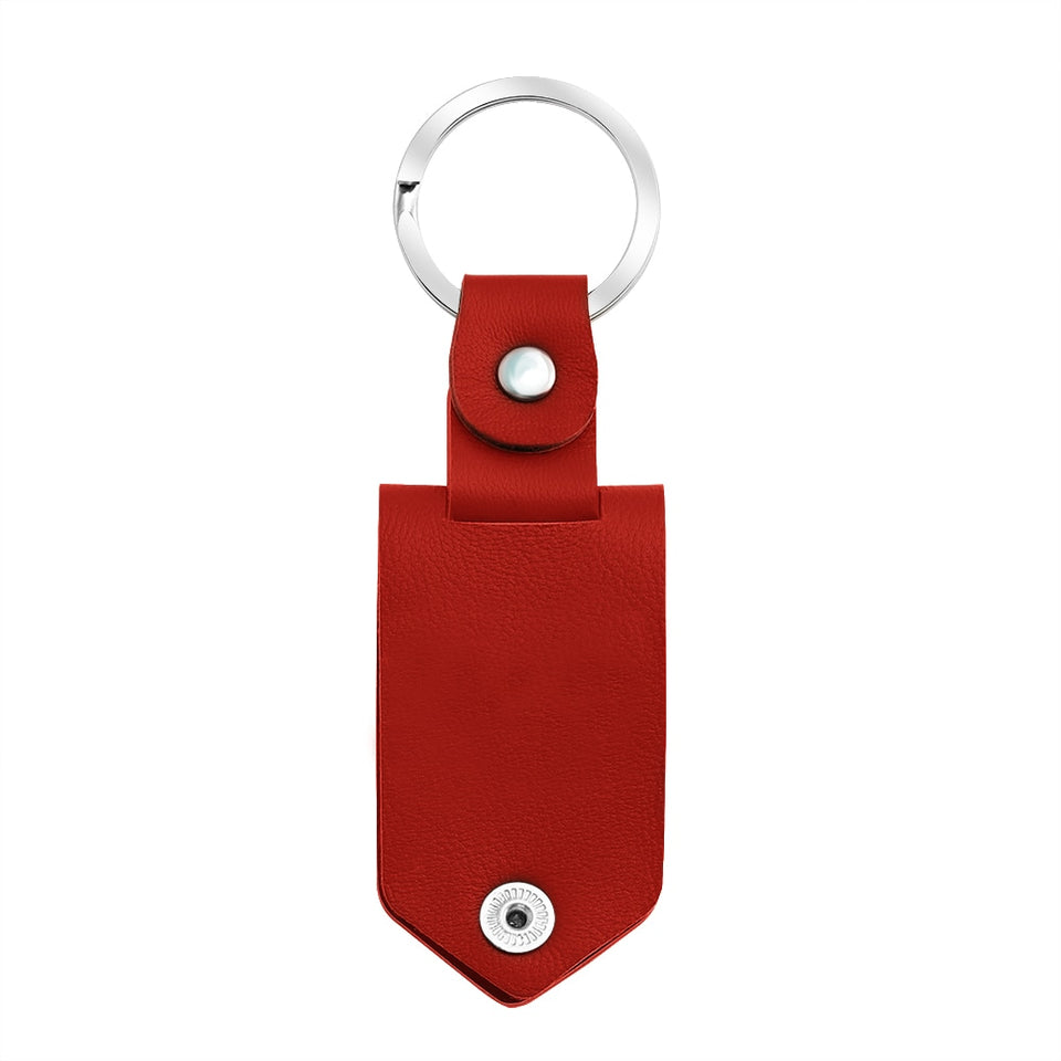 Autocollant de miroir de porte-clés porte-clés en cuir personnalisé