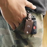 Autocollant de miroir de porte-clés porte-clés en cuir personnalisé