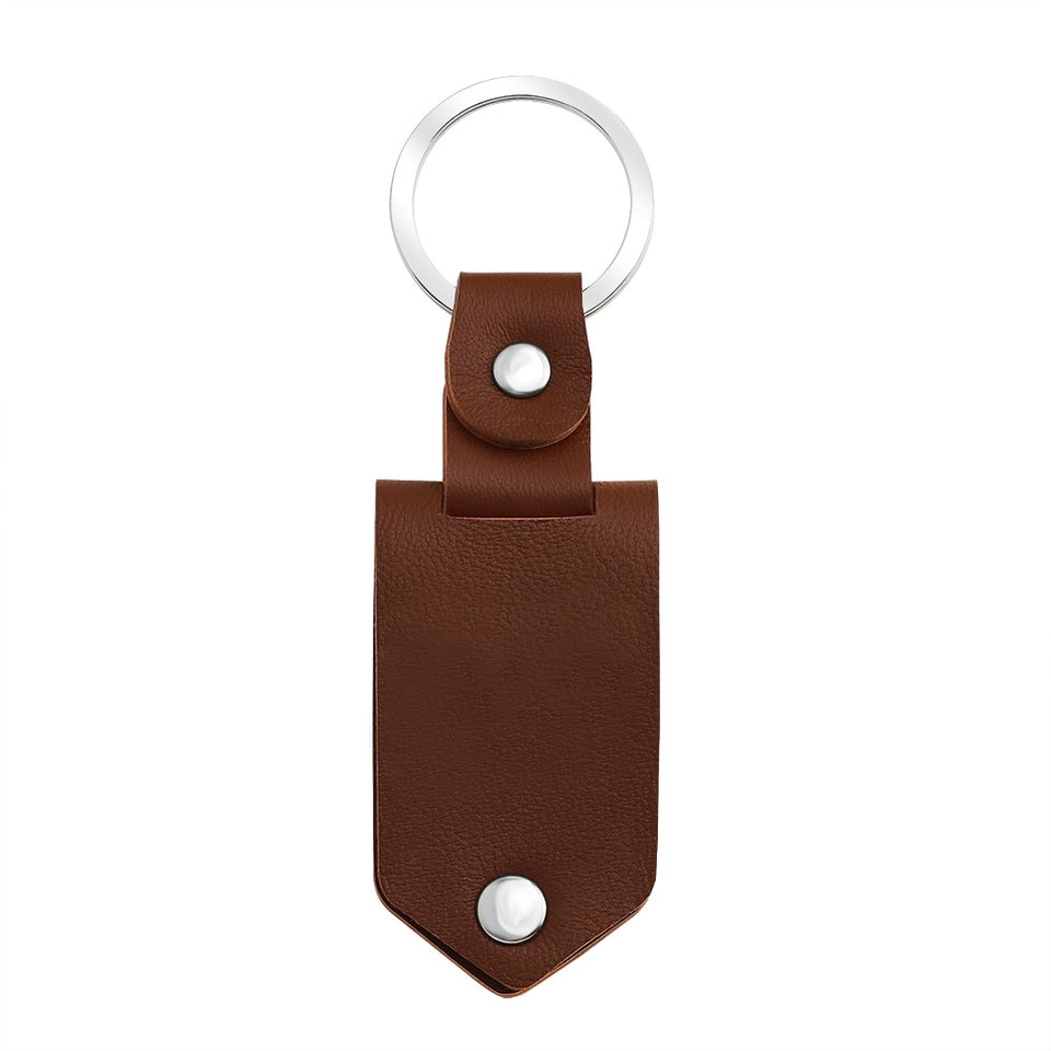 Autocollant de miroir de porte-clés porte-clés en cuir personnalisé