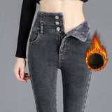 High Waist jeans Pants_Winter
