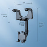 Rotating and retractable cell phone holder