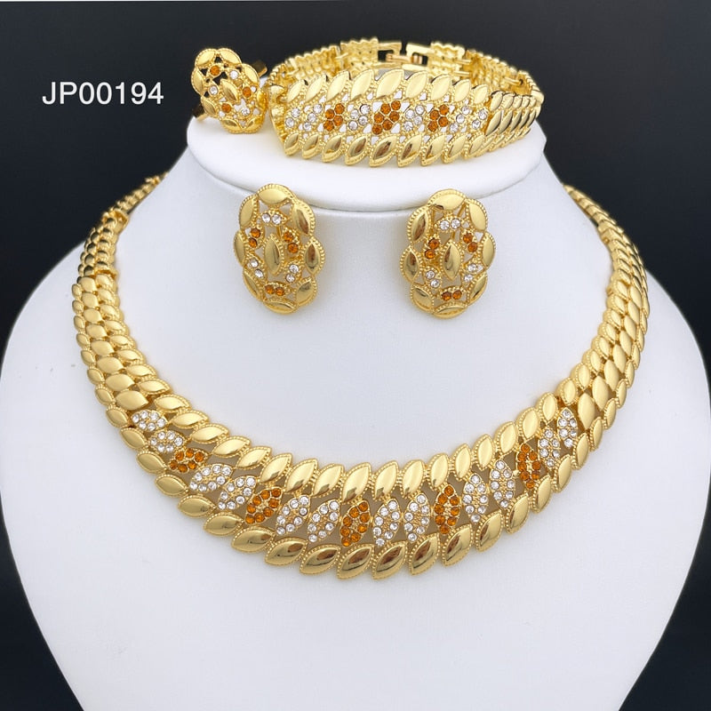 Perfect Plated Gold Jewelry sets_18K