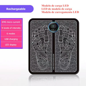 Tapis de pied de massage stimulateur de points d'acupuncture EMS