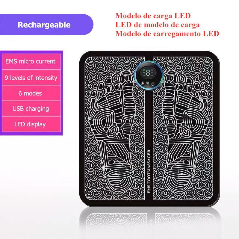Tapis de pied de massage stimulateur de points d'acupuncture EMS