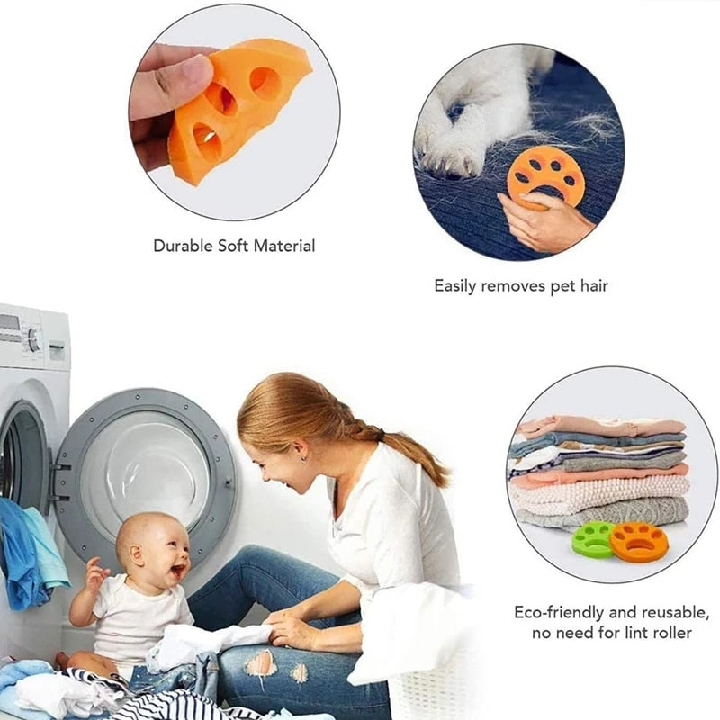 Pet Hair Remover Reusable Laundry Filter (Pack of 4)