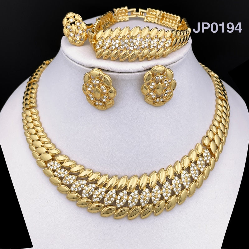 Perfect Plated Gold Jewelry sets_18K