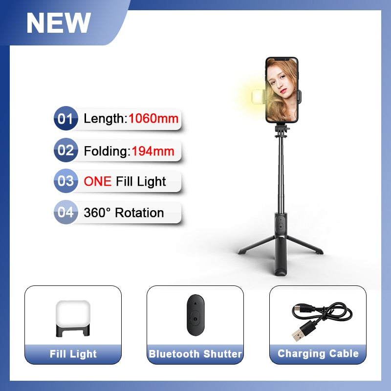 6 in 1 kabelloser Bluetooth-Selfie-Stick